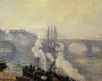 Camille Pissarro Werke - die pont Corneille rouen Morgennebel 1896 Camille Pissarro